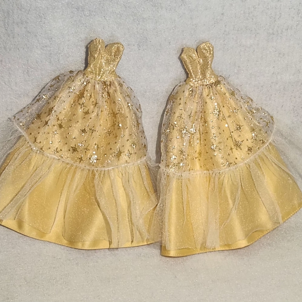 2 Barbie Holiday Dresses Doll Ball Dress